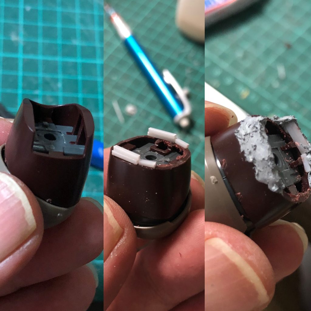 太ももはギリギリまで短くしました。