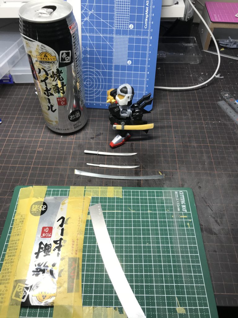 アルミ缶から刀を製作