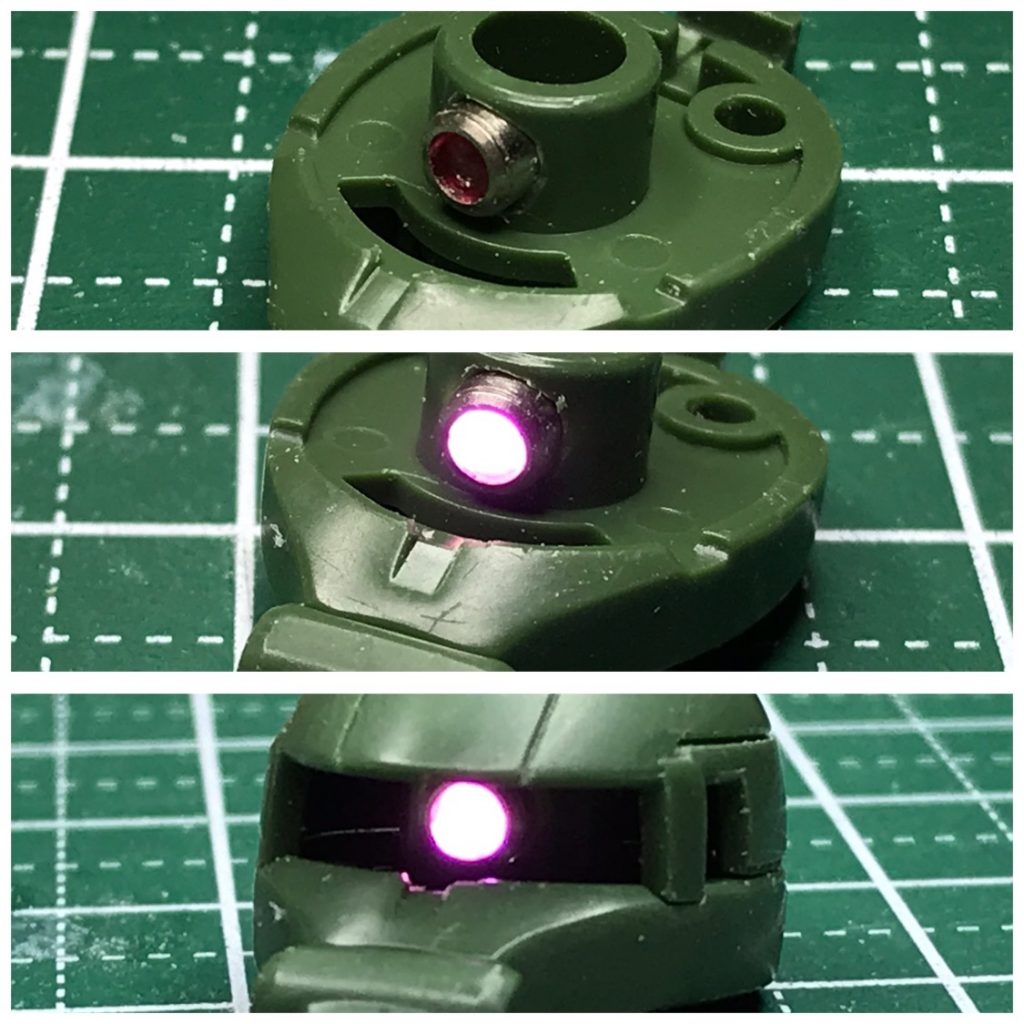 LEDにてモノアイ点灯