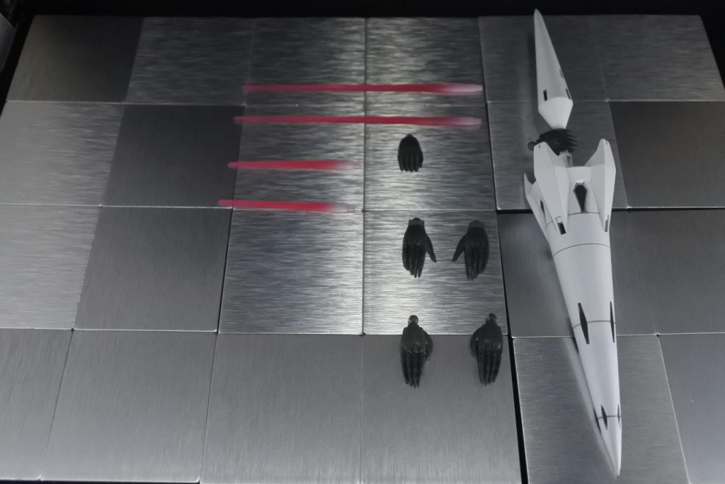 武装類やハンドパーツ一式ハンドパーツはコトブキヤのシャープハンドからAGE-1からサーベル刃長短2本ずつゼルトザームアームズ付属のランス