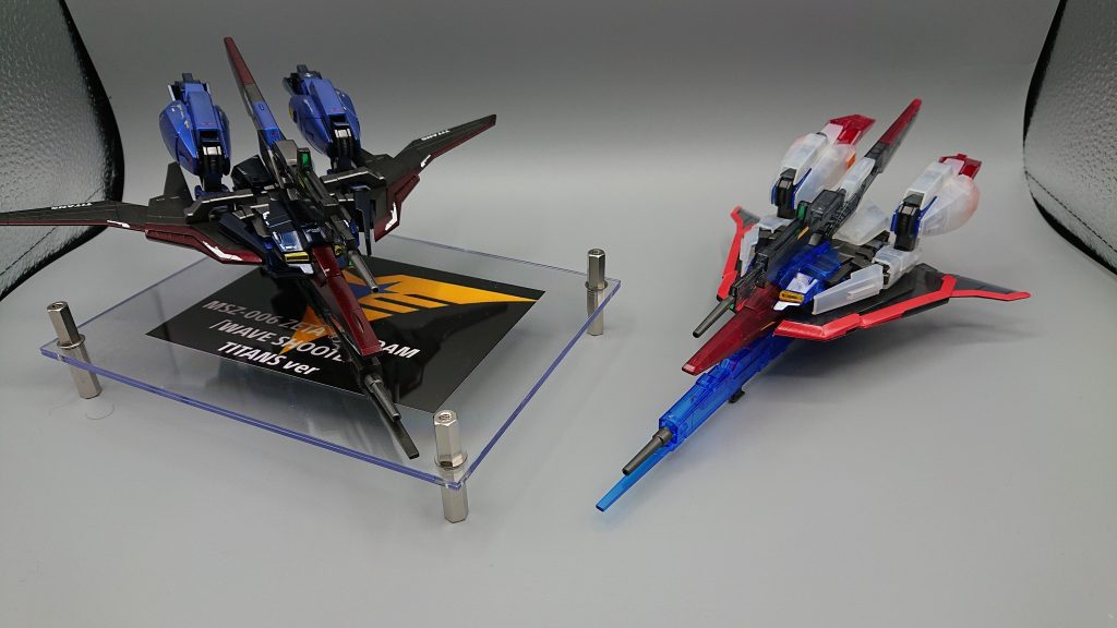 HGZガンダムクリアVerのウェイブライダーとのツーショット