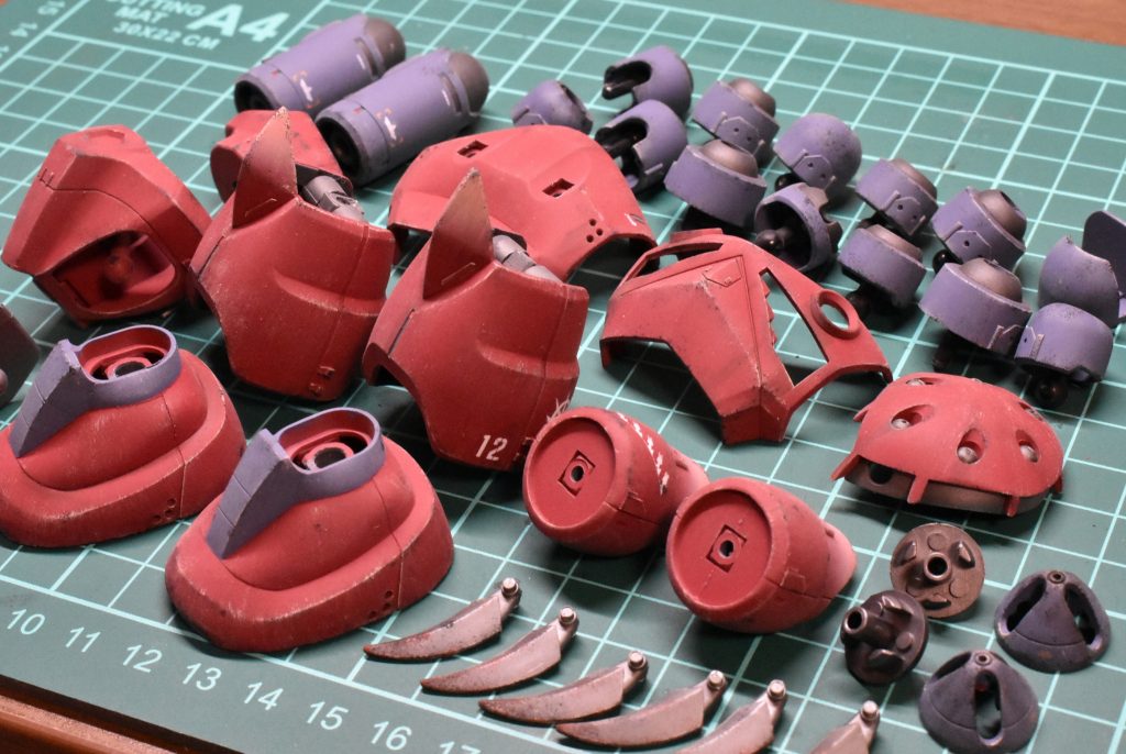 水転写デカール貼って、ウェザリングして、ツヤ消しトップコート