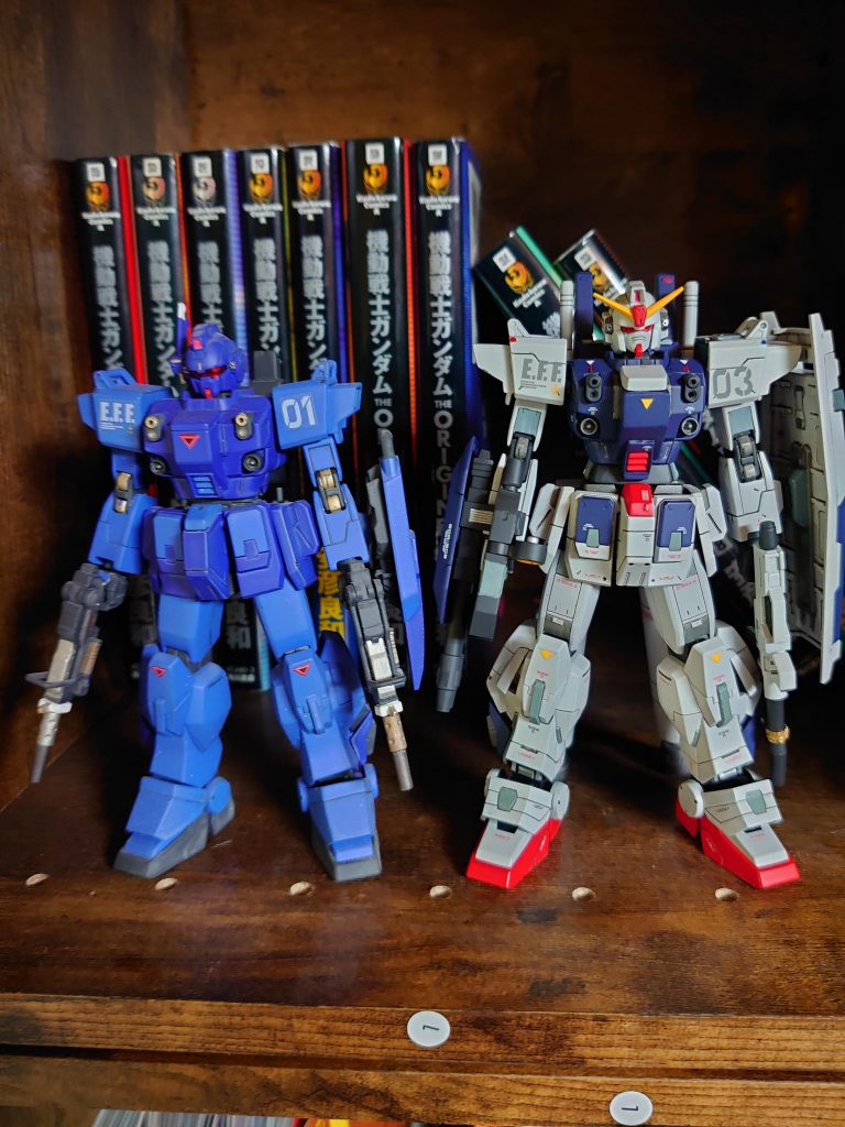 1号との比較です隣は素組全塗装です‼️