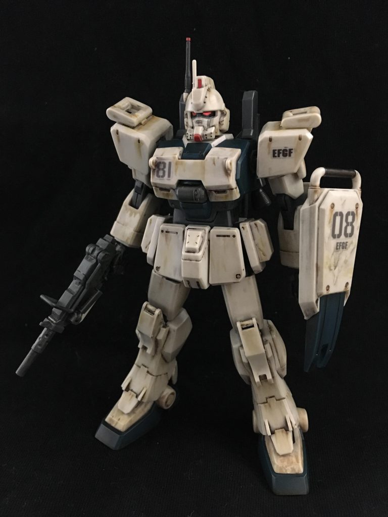 今回は汚してみました。合わせ目の消しきれてない部分もだいぶ目立たなくなりました。