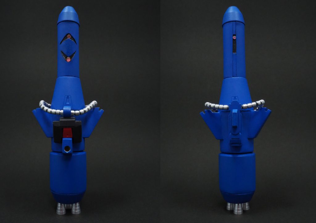 ICBMハンブラビ②こちらはWAVEのGタンクとバーニアをうまく組み合わせて製作しました。