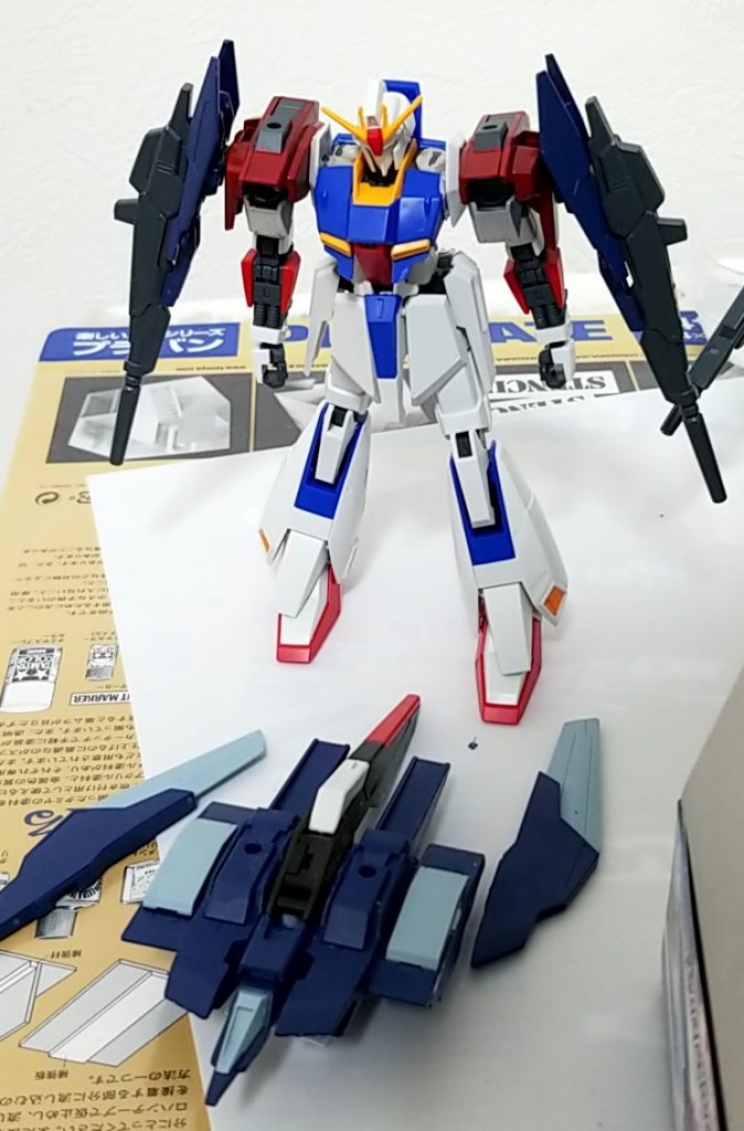 今回、かなり没を繰り返しました改造第一段階主にΖガンダムとライトニングガンダムのパーツを使用肩にビルドガンダムMK-2のビームライフルを付けようとしたけどスクランブルガンダムに似てるしダブルバレットと被るので没