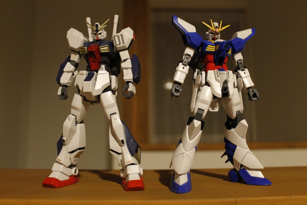 以前作ったベーストリスタンと。恐らく今後もベースガンダムと何かしらをミキシングした作品を作る予定です。今の所はセイバーガンダムを作ろうと思っている他、このドレッドノート専用のイータユニットも考え中です。以上、HGCE Xアストレイでした(大嘘)。