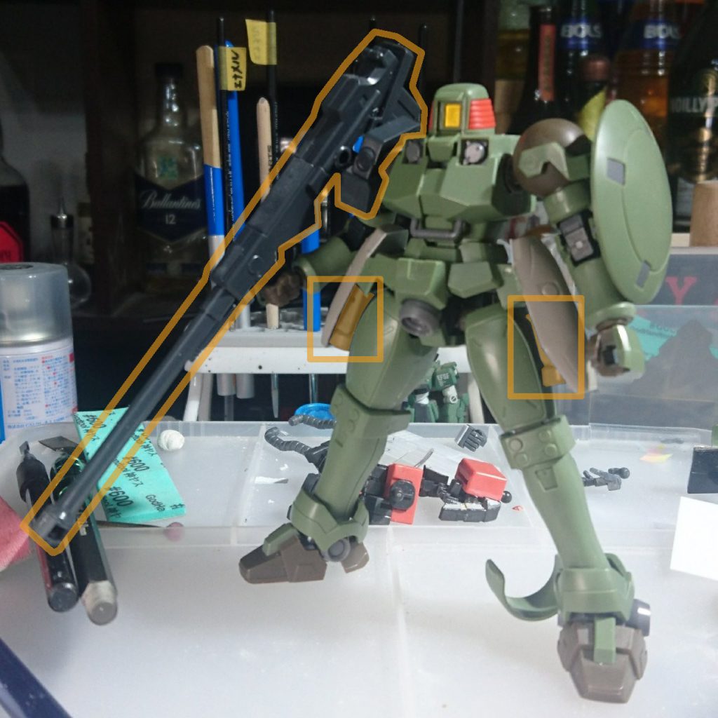 ・ミキシング開始トールギスだから…推力アップとドーバーガンかな？とそれらの要素を追加。物足りなかったので更にいじり出す事に…。