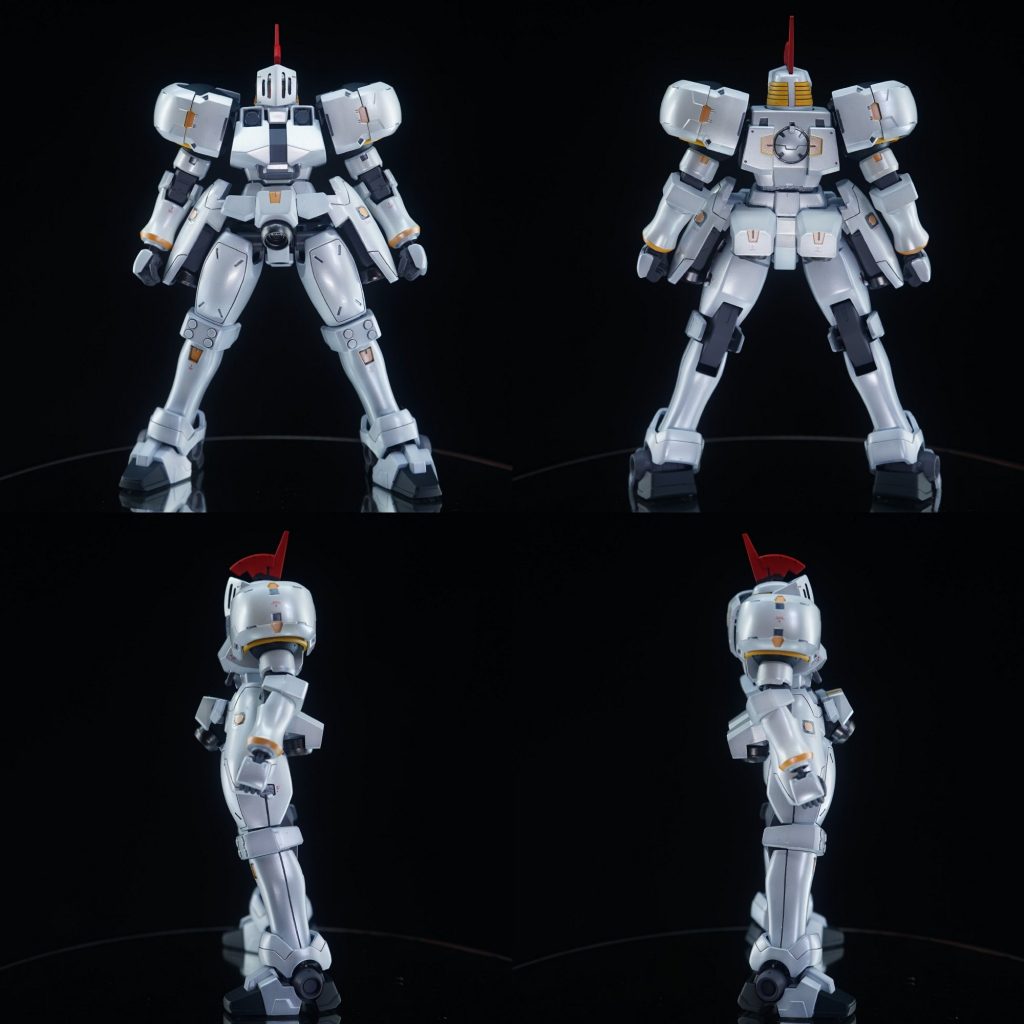 ・四方から四方からぐるりと。カラーリングはEW版のトールギスを参考に、瓶生で攻めました！ちょっと寂しかったのでムーンストーンパールでコートしたのが功を奏したかな？ただシールドのエンブレムがパールの粒子で白っぽくなったのはちょっと失敗。次回に活かします。