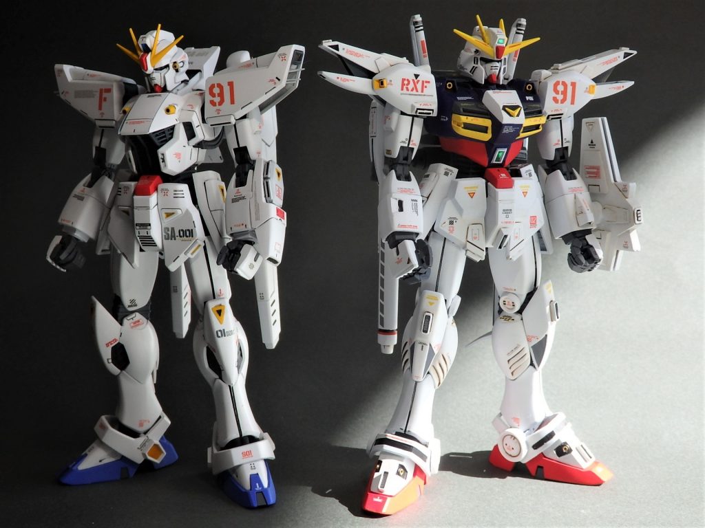 比較用に作った MG F91 ver1.0 プリクエル仕様と・・・光と闇・・・・・逆でしたね(笑)やっちまいました( ノД`)