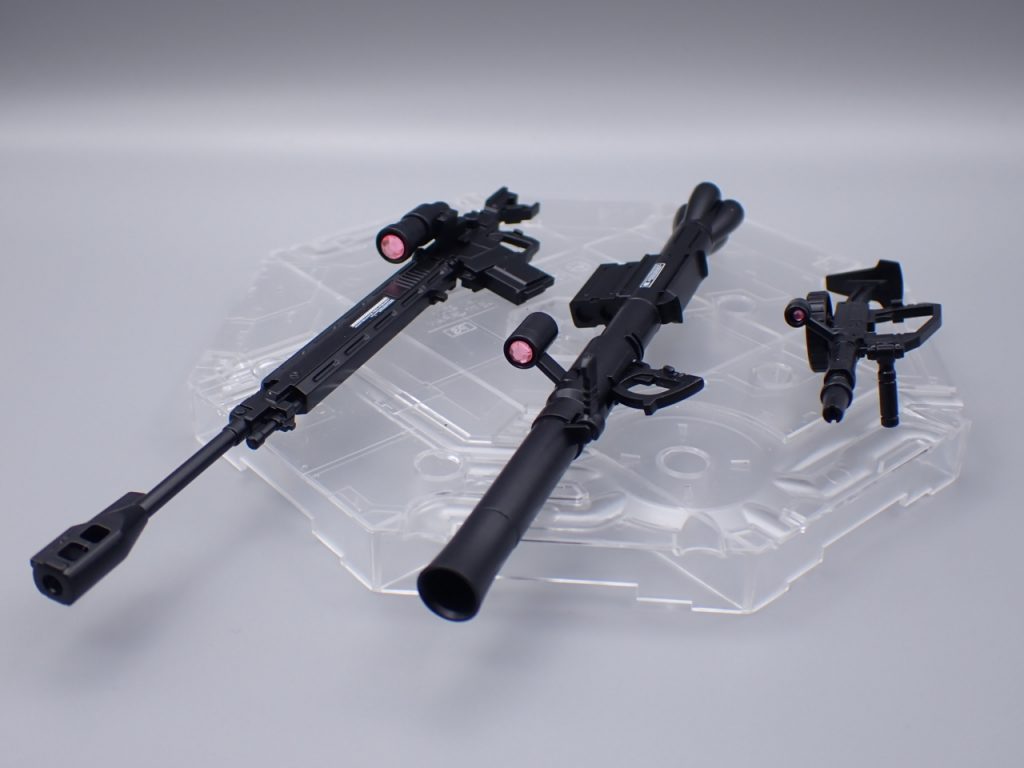 武器類、センサー部にラインストーンを仕込みました