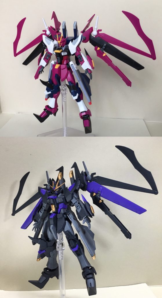 Before／Afterラヴファントムの各所にアメイジングストフリのパーツを組み込んでます。余剰パーツで素ストフリの頭部がついてきたのでそちらを使いました。