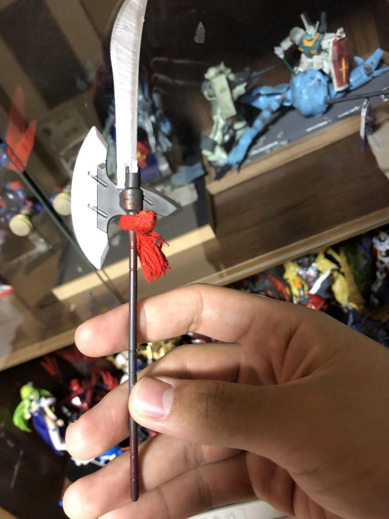 呂布と言えば方天画戟！ふさふさもつけてこだわってます！