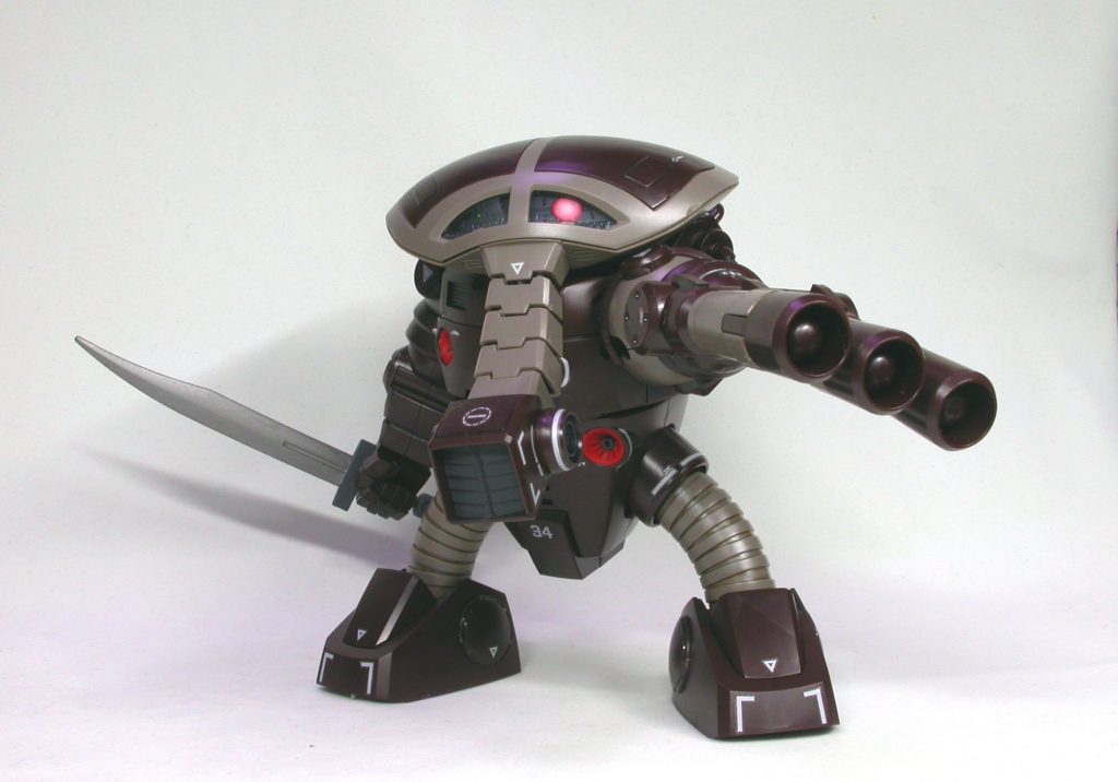 普通のジュアッグは砲塔なんですがＭＳＶはミサイルです。メリハリ付かないから塗りたかったけどめちゃ窪んでるのでリスク回避しちゃいました。