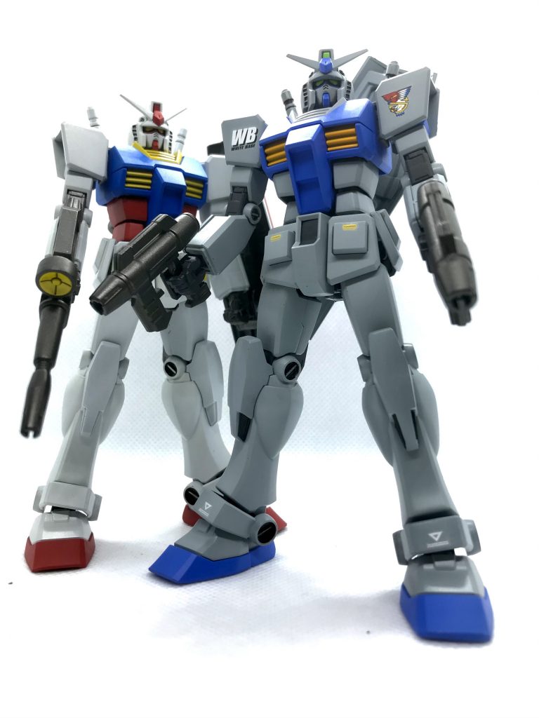 ノーマルカラーで塗装しただけのガンダムと武装はリバイブから