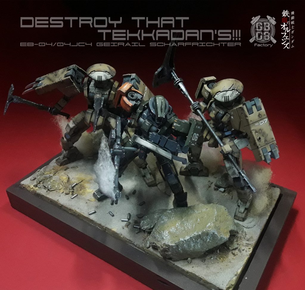 “Destroy that Tekkadan’s” 144 Hg Geirail Diorama