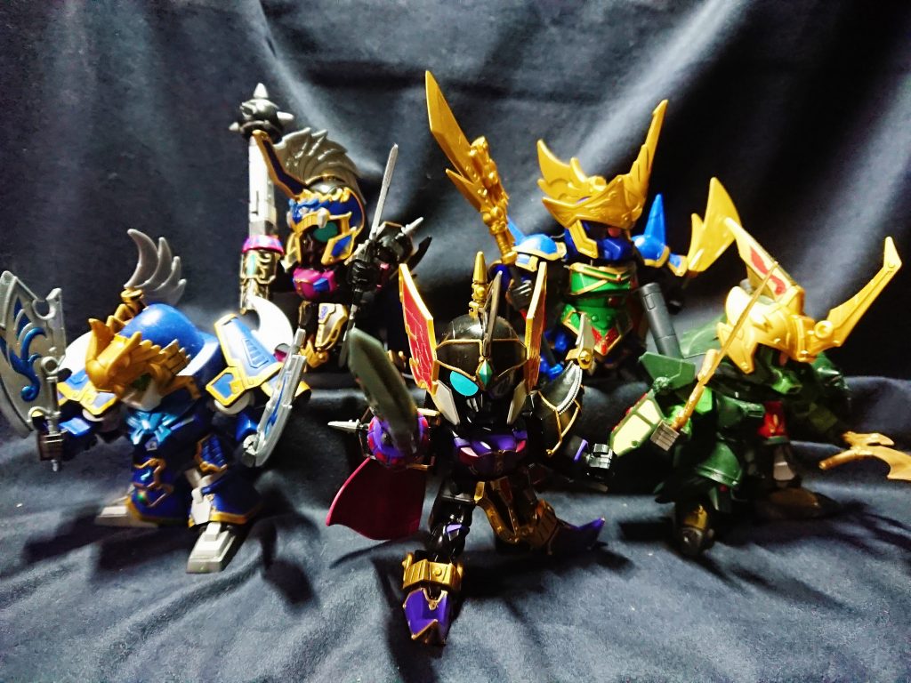 これで機駕五将、改修完了です。夏侯惇で述べましたが、張遼は元のバランスが良いため、無改修で並べてもまったく違和感ありません。