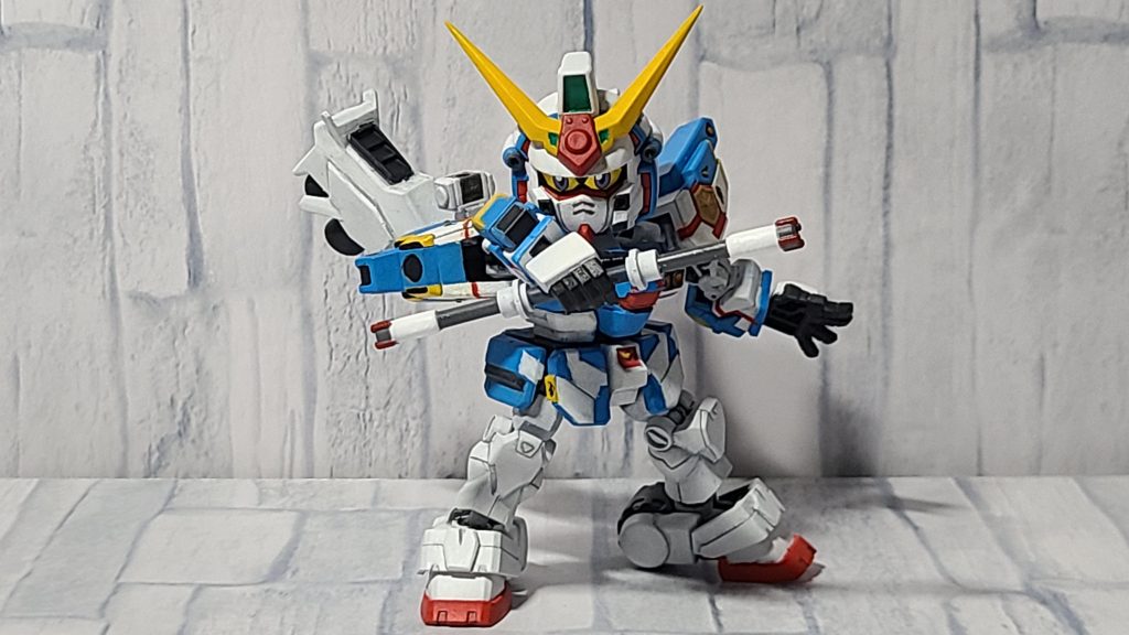 Vロッドは別パーツを使って連結することが可能オプションV装備は可動するので射撃状態を再現可能です