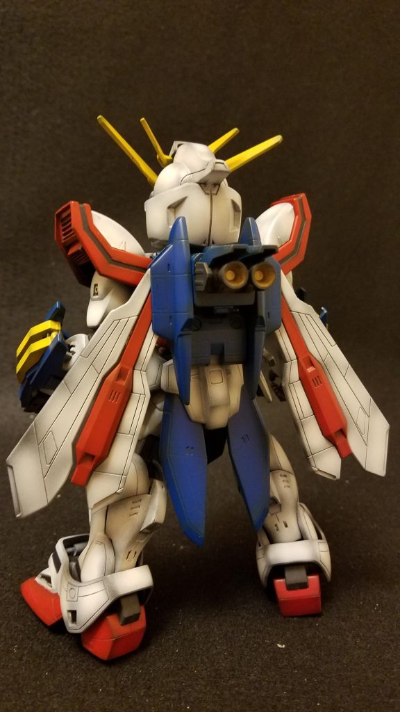 バックショット塗装は今回も黒立ち上げです🎵やはりモビルファイターは綺麗より重厚感があるイメージなので(^_^;)))