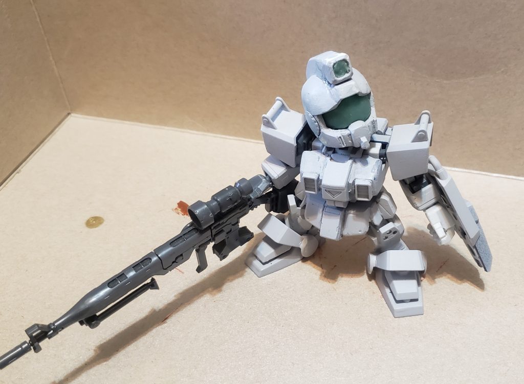 サフを吹いた状態この頃はゴーグルをおゆまるで作ってます。