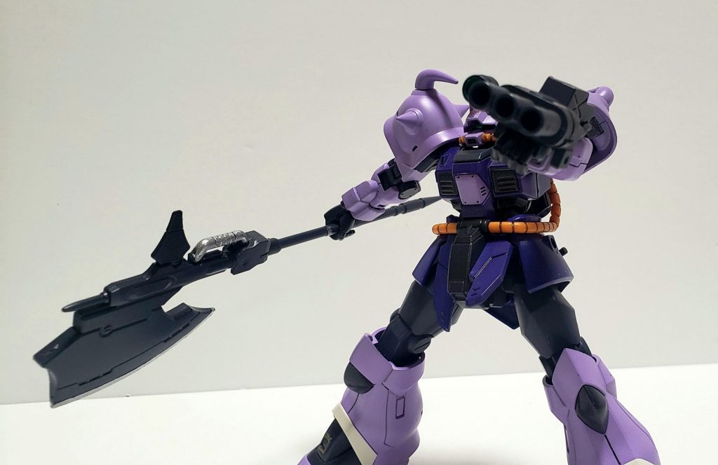 基本的にはグフカスタムの武装を流用しているのでヒートロッドとかも使えます。