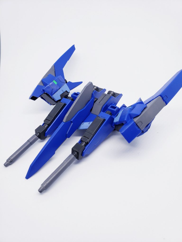 プロトブレイズウィザードジャスティスガンダムを経て、実証検討するため試作された装備。MA-4Bフォルティス ビーム砲×2を有し、ビームスパイク機能を追加することで一撃離脱攻撃も可能とした。ただし、ゲイツ本体のバッテリーも兼ねるため、本体稼働時間は短くなる。という設定です笑L.B.W.S.Mk-Ⅱをベースに横幅を詰めています。その為、元々の機首になる部分は別で脱着としました。