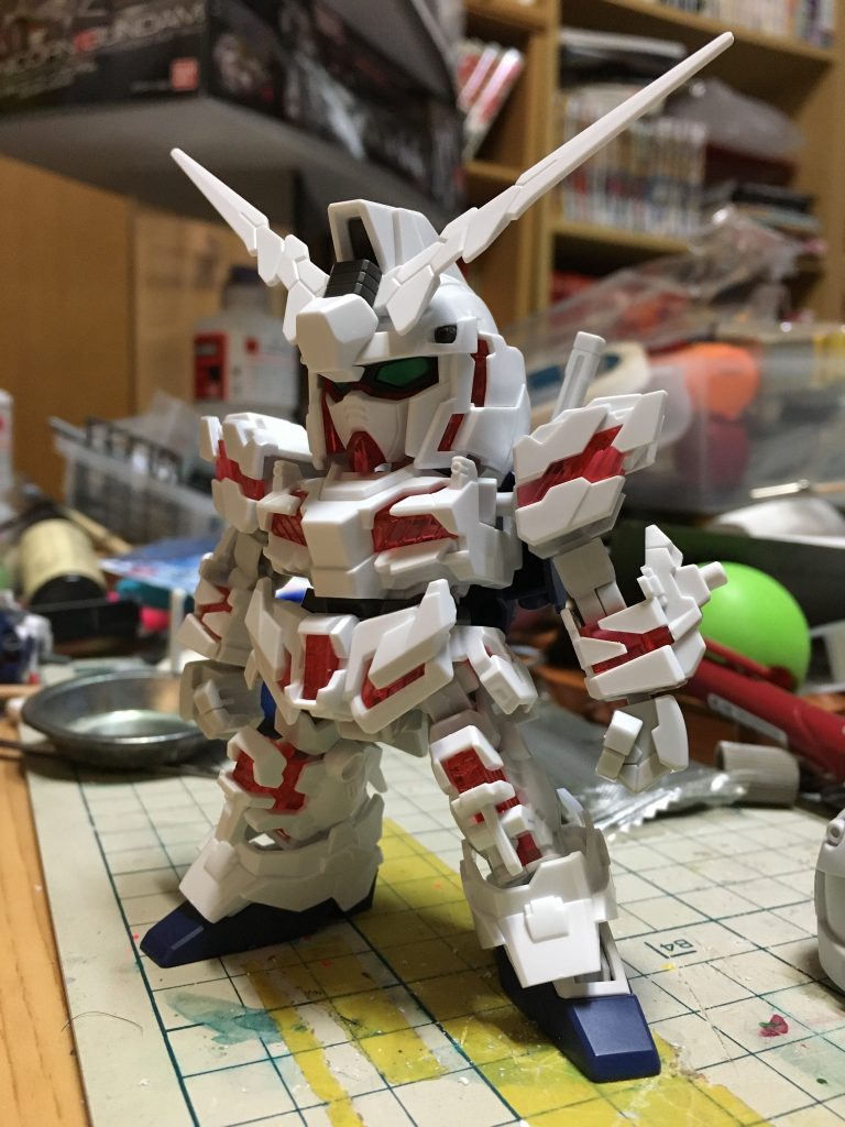 元になるユニコーンガンダムはクロスシルエットフレーム、シルエットブースター1と2を使用してあります。