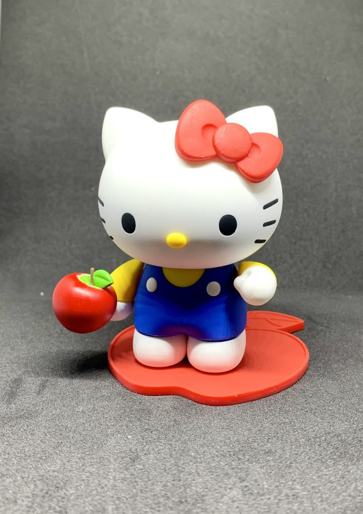 キティちゃんは素組です。リンゴのみ塗装して全体を艶消しコートしました