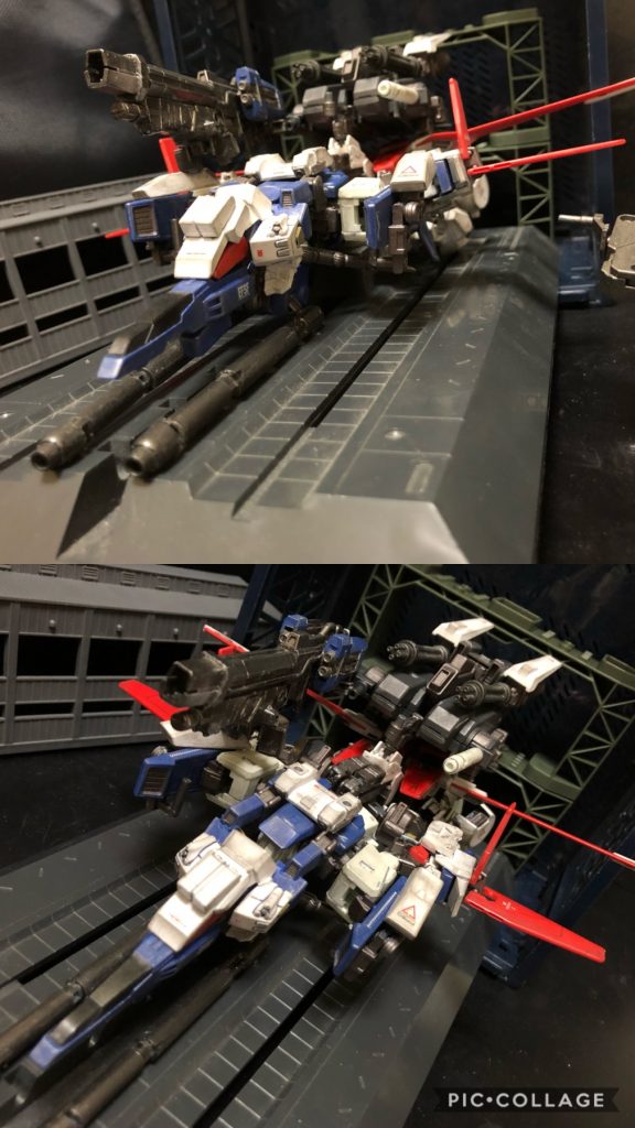 ブライト「ほう。コレはこのままZZガンダムに変形出来るのか?」oyz「もちろんですよ、キャプテン。ZZガンダムの可変機構の邪魔にならない様に作ったんです。主にジムカーディガンやSDのFA−νガンダムのパーツを流用しました。また、メガ・キャノンはMS時に取り外してダブルビームライフルと連結することで、アーガマの主砲に威力する威力を誇るハイパー・メガ・ランチャーに換装出来るのですっ!」ブライト「そうか...。(そろそろ話聞くの疲れてきたな。)私は艦長業務があるから失礼する。アストナージ、あとは頼む。」アストナージ「ちょちょ!逃げないでくださいよキャプテン!」