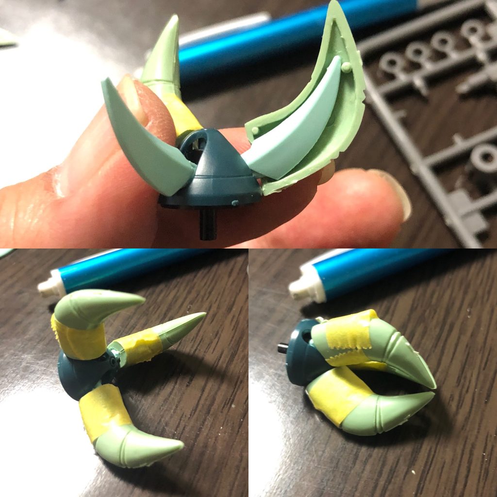 ツメはHGズゴックを軸にしました。