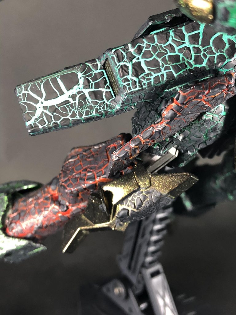 皮膚みたいで、まがまがしい感じになりました。