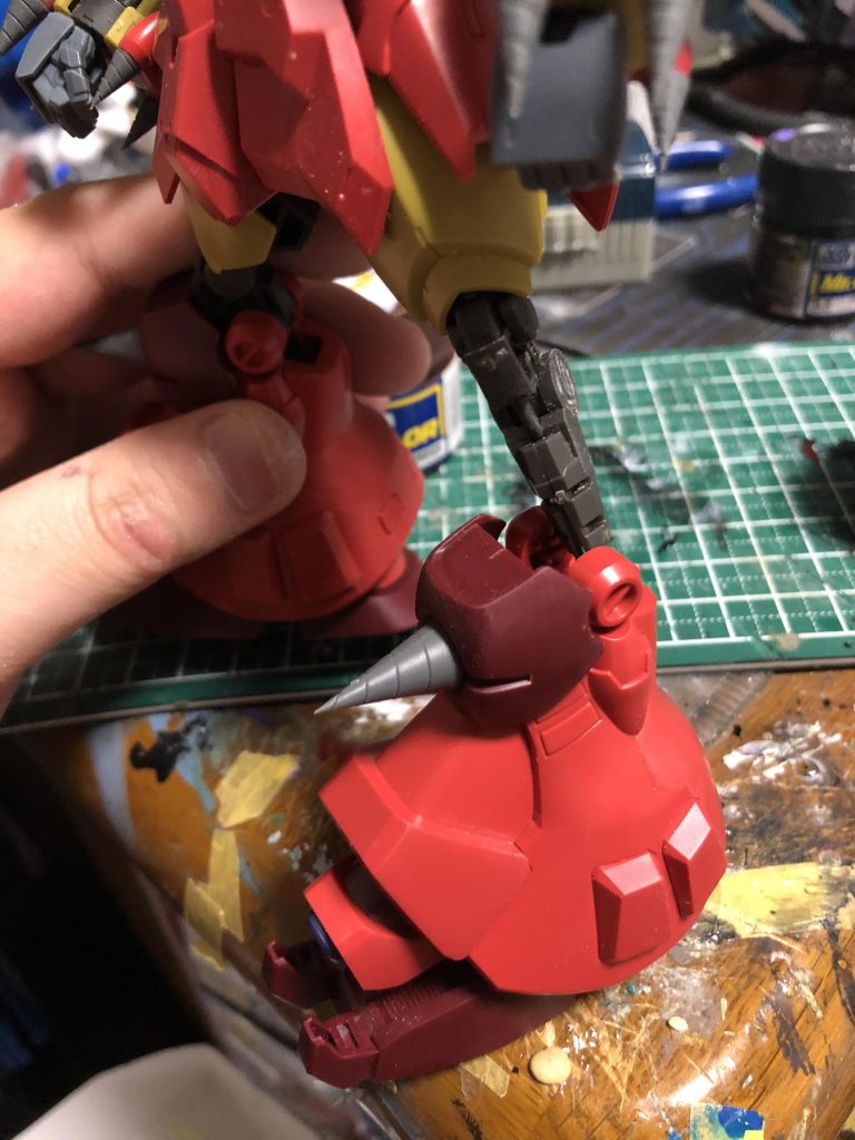 足の接続はこんな感じでやりました。