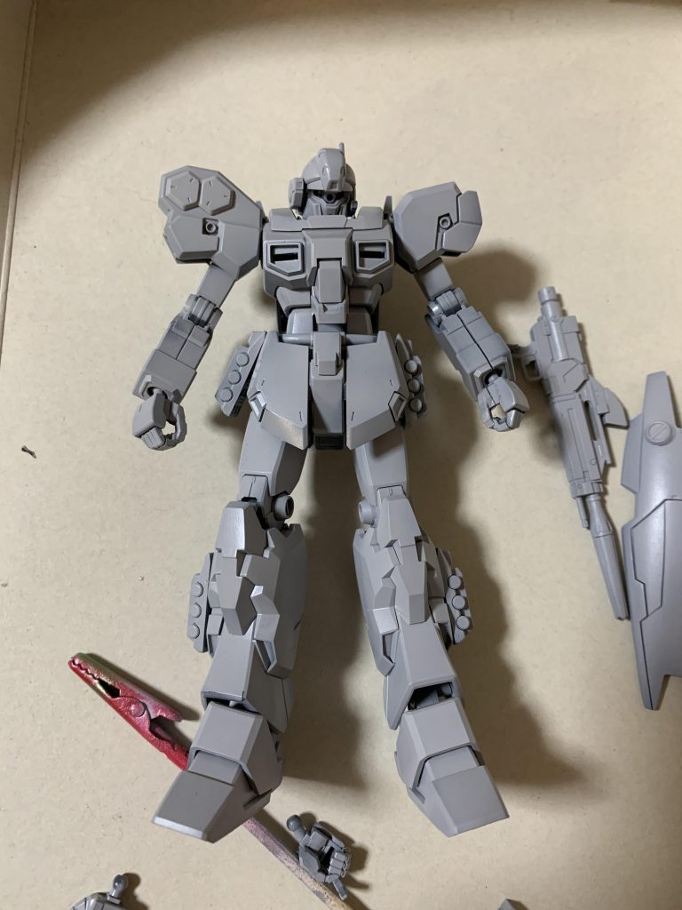 これがサフを吹いた状態です。