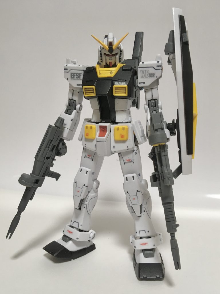 自分なりに最終決戦仕様を妄想しました。火力よりも姿勢制御と回避性能を上げるためにバックパックを新造したという設定。