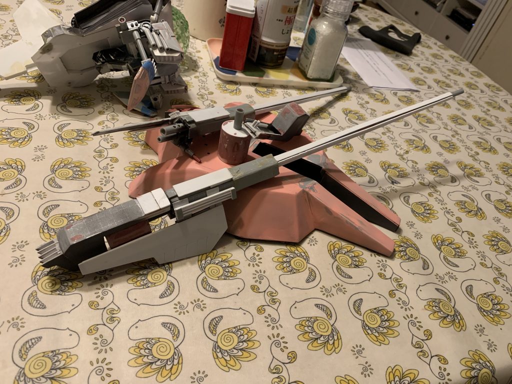 バスターカノン製作はプラ板とプラパイプが殆ど