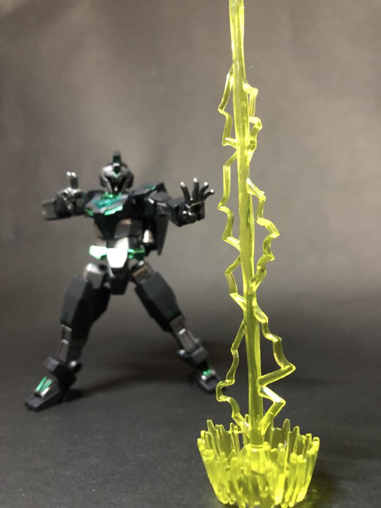 おまけその1、雷遁の術!設定的にこんな術技は使いませんが、30MMの射撃エフェクトがそれっぽかったので…。