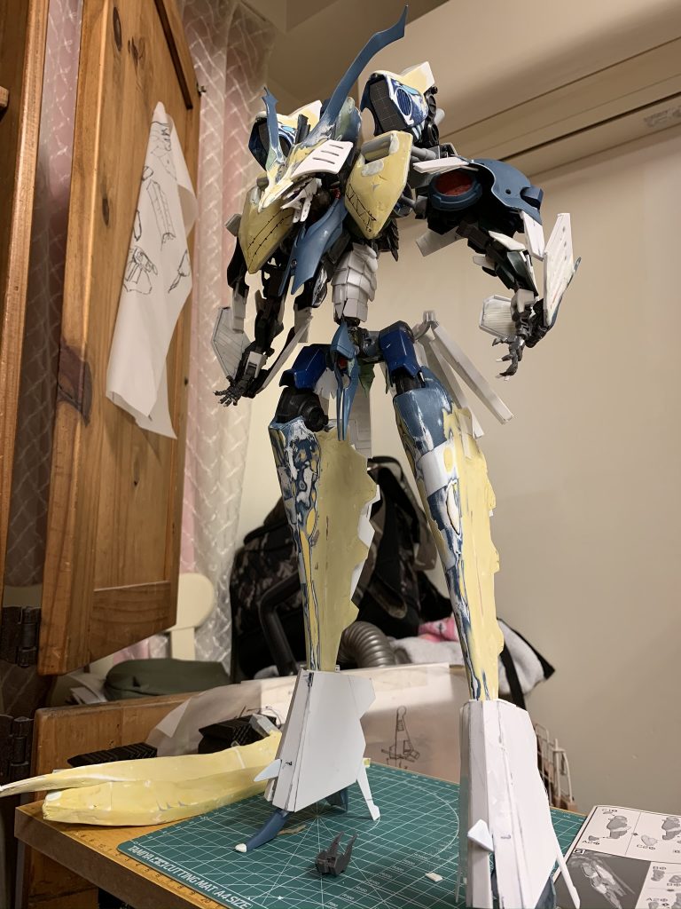 プラ板、パテ加工