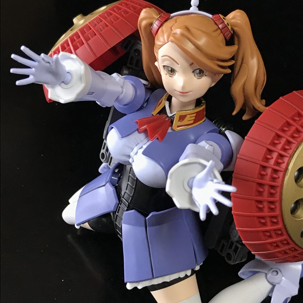 ガンプラであることを忘れ、モデルさんを撮影する気分でした。ただただ、可愛らしい…。それ以外にコメントはありません。