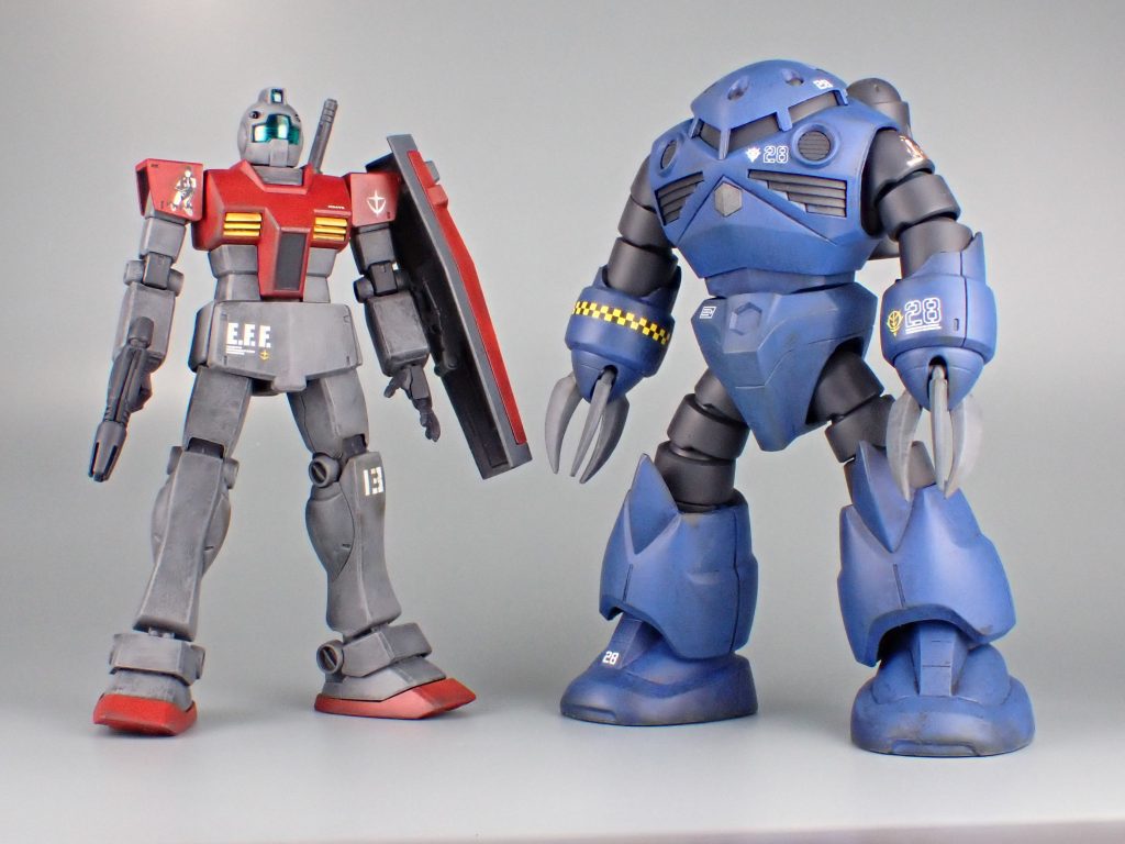 前回作ったHGUCズゴックと。