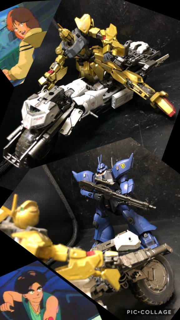 ビーチャ「なぁモンド、さっきの話、ホントなんだろーな?」モンド「もちろんっス!ティターズの残党がこの新兵器を高く買ってくれるっス!」ビーチャ「で、オレ達は野党に奪われた〜って事にする訳ね。よっしゃ!ひと儲けしよーぜっ!」モンド「あの辺っス!あの辺で落ち合うっス。」兵士A「よし、ちゃんと新兵器を持って来た様だな。」モンド「苦労したんスよ。約束通り、お金を...。」兵士B「ふん、何を言っている。命が惜しかったら、その兵器とMSを置いていけ!」ビーチャ「なんだって!?オイ!モンド!!どーなってんだよ!」モンド「...まさか....!騙されたっスかー!?」兵士A「馬鹿な奴らだ。オマエ達はすでに我々に包囲されているぞ。」ビーチャ「えええー!?」ジュドー「あ、居たぞ、って!なんだよ!捕まっちゃってるじゃないか!」モンド「あ!あれ、コアファイターが!」ビーチャ「助けに来たのか!?」兵士A「応援が来ただと!ふん、貴様達も我々を騙すつもりだったんだな!」モンド「ええ〜違う〜っ!」兵士B「どうする?」兵士A「構わん、皆んなまとめて撃破してしまえ!隊長もそれでイイと仰っていた!」ジュドー「攻撃してきた!ビーチャ!そこから脱出しろ!俺が支援する!」ビーチャ「頼むぜ〜、ジュドー!」兵士A「ええい!何をやっている!あんな小型戦闘機、とっとと撃ち落とせ!」ジュドー「早く逃げてくれよ、ビーチャ!しっかしこりゃヤバいか!?」