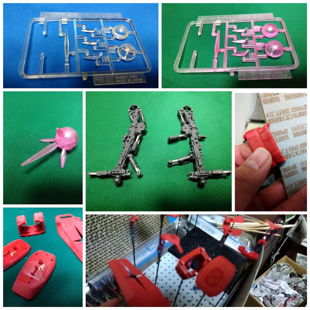 大半をエアブラシ塗布