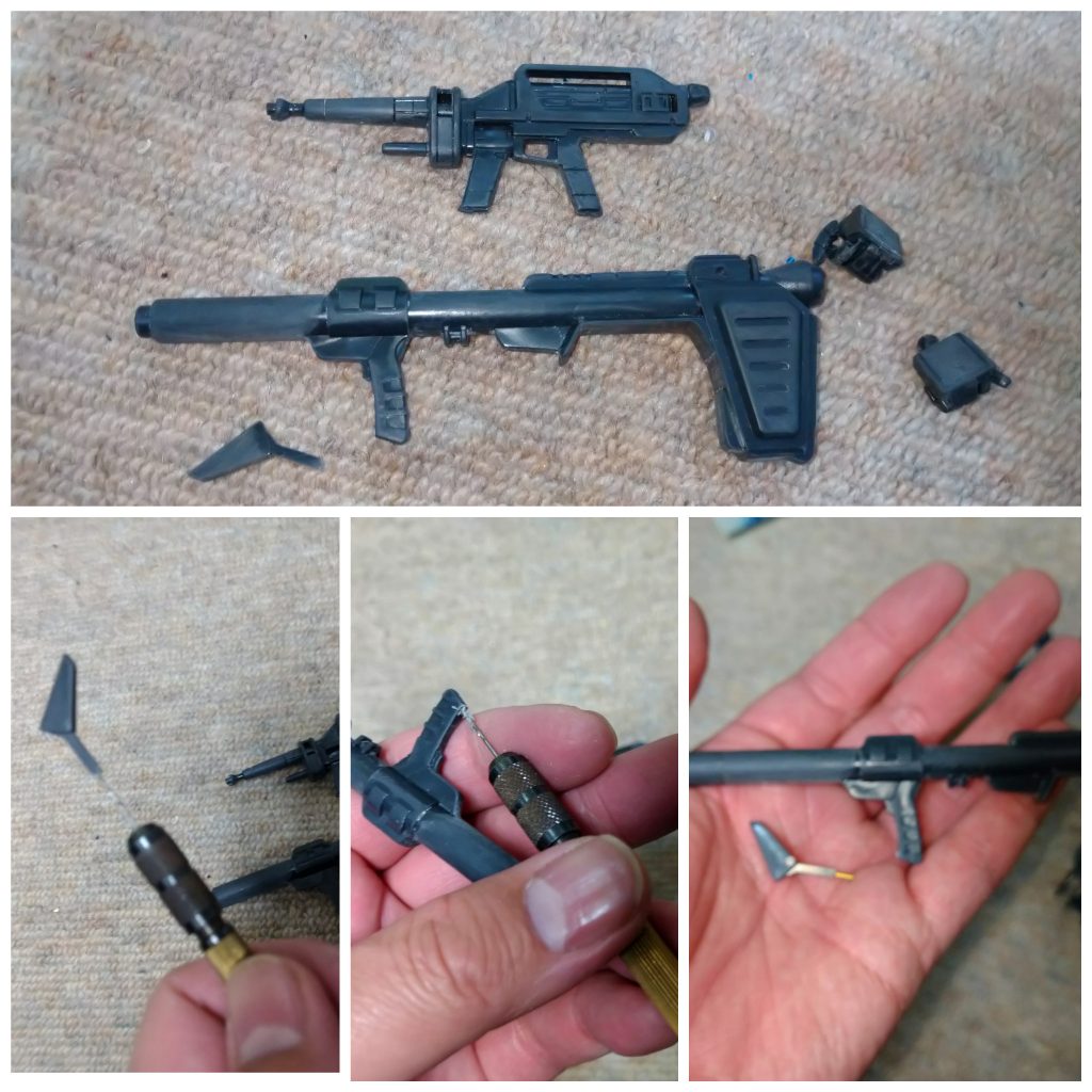 バズーカを折りました。真鍮線で補強