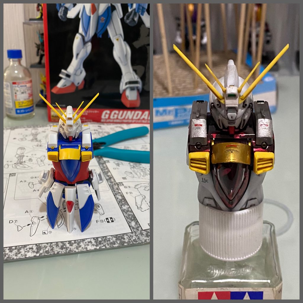 ビフォーアフター首を1.5ミリ延長しています。