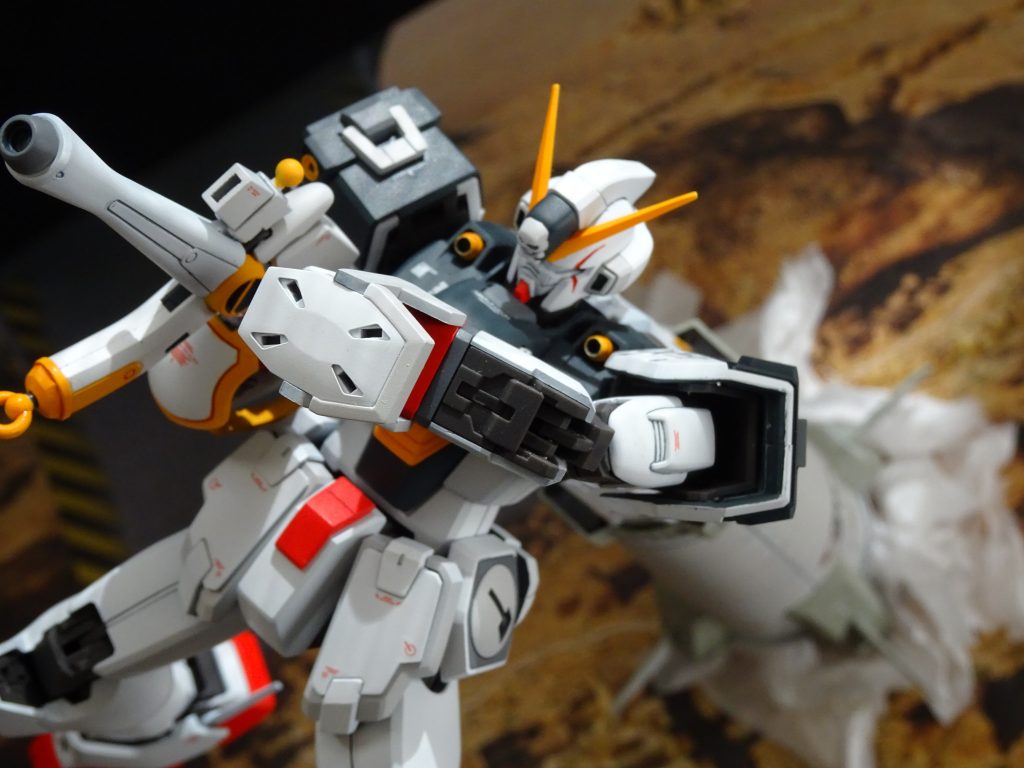 <撮影遊び①>今回、箱庭技研さんの撮影シートを使ってみました。大気圏離脱のための発進直後、ビームシールド展開前のイメージです。