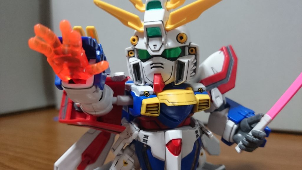 ・ハンドパーツ(ゴッドフィンガー・右)ハンドパーツは全てクリアオレンジで成形されてるので、これ以外のハンドパーツは全て全塗装っス