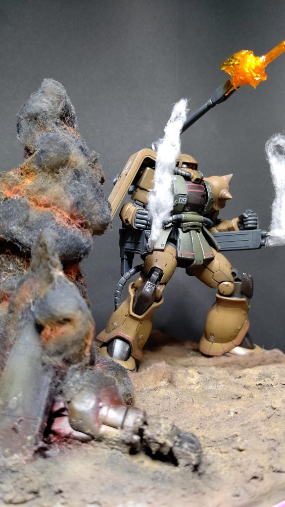 その他、煙や砂ぼこり  キャノンの自作エフェクトなどで躍動感を出してみました。