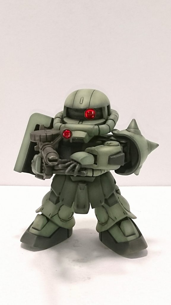 コンセプトテーマは【普通のSDザク】クロスシルエットのパーツを活かしつつ癖のないプロポーションを目指しました。