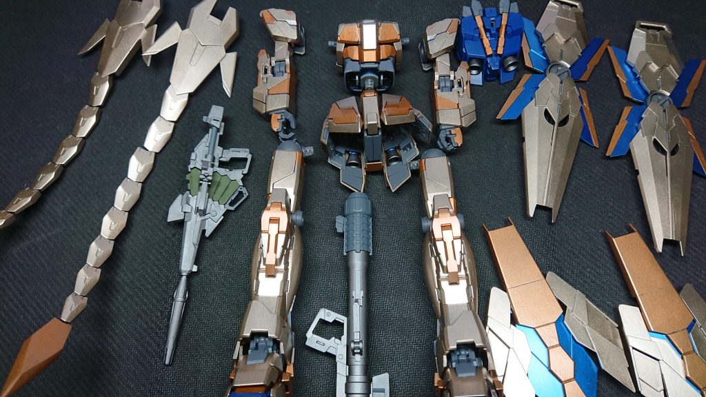 エアブラシで塗装して組み立て。