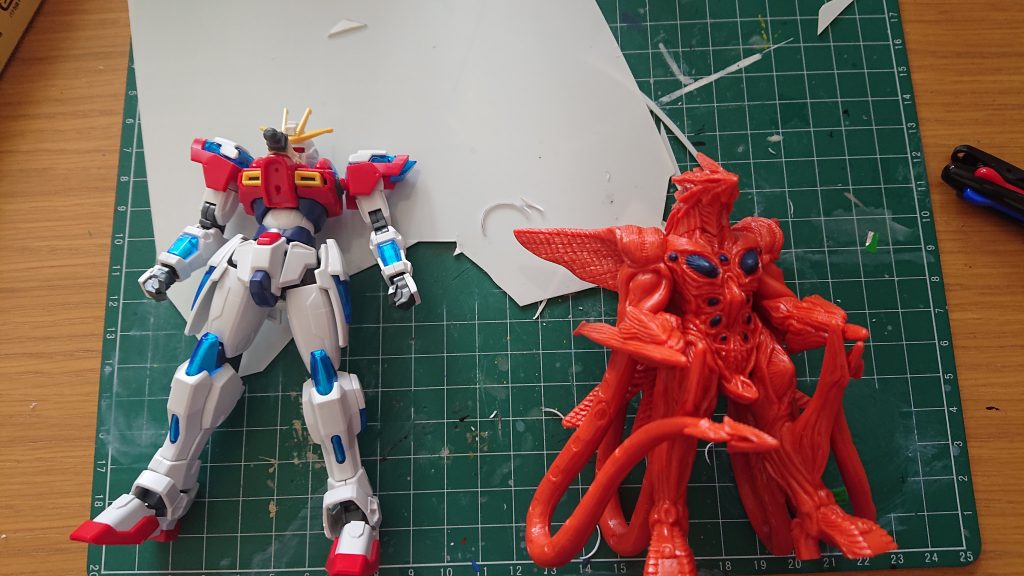 鳥獣形態はガメラのイリスをモチーフにしてみたっぜ！トライバーニングはあまりいじってないぜ！