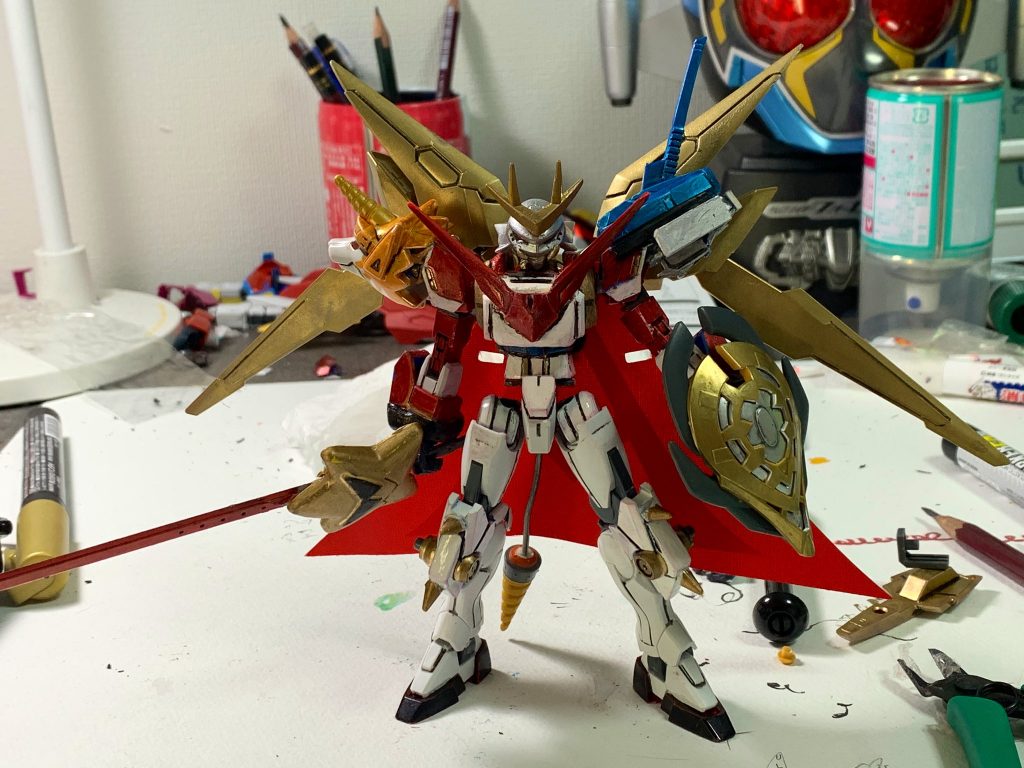 シャウトモン!バリスタモン!ドルルモン!スパロウモン!ナイトモン!ポーンチェスモンズ!デジクロス!シャウトモンx5k!!たしか本編では未使用の形態ですがマントは正義なのでマントも付けちゃいました😁